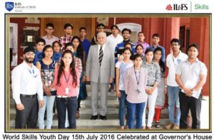 World Skills Youth Day celebrated by IL&FS Skills trained and placed candidates at Governor house in the presence of Honourable Governor Dr. K.K Paul. Many girls from different district of Uttarakhand met Governor with Regional Skills Head - IL&FS Skills Mr. Ramesh Petwal and his team.