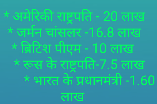 खास देशों के प्रमुखों के वेतन से मोदी के वेतन की तुलना